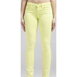 J Brand Women's Jeans Jude Lime Sherbert Slim Straight Leg Stretch 31 X 33 NWT